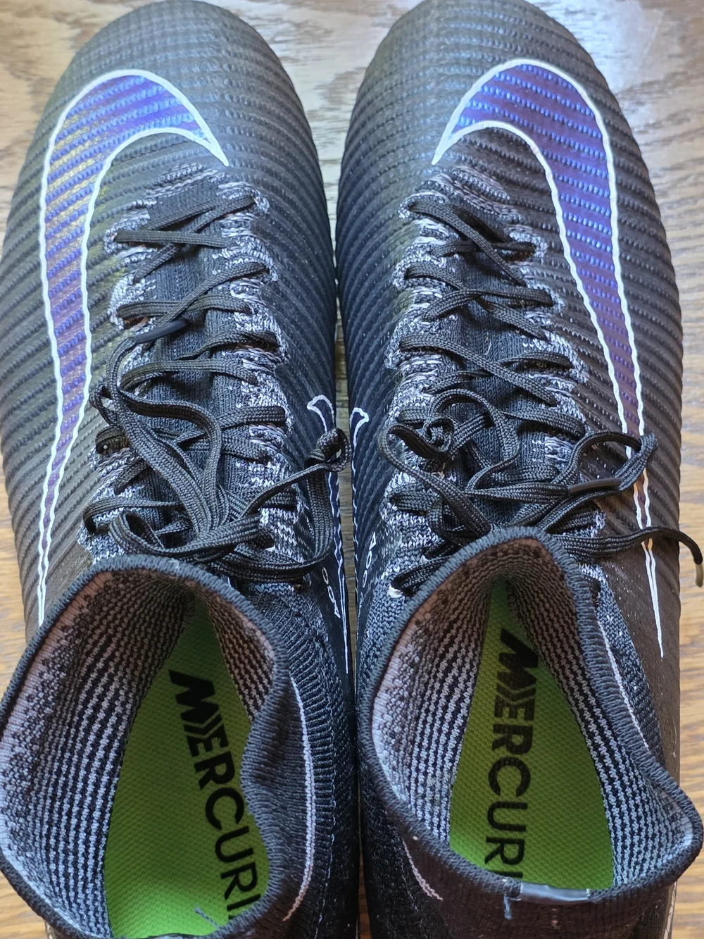 Nike Mercurial Men's Black/Purple Soccer Football Cleats, NWOT, Sz 8.5